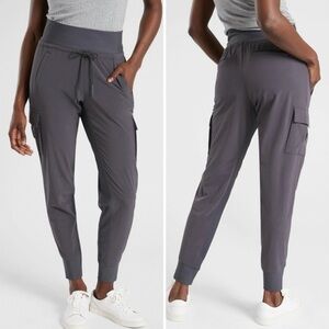 Athleta Charcoal Cargo Jogger Pants